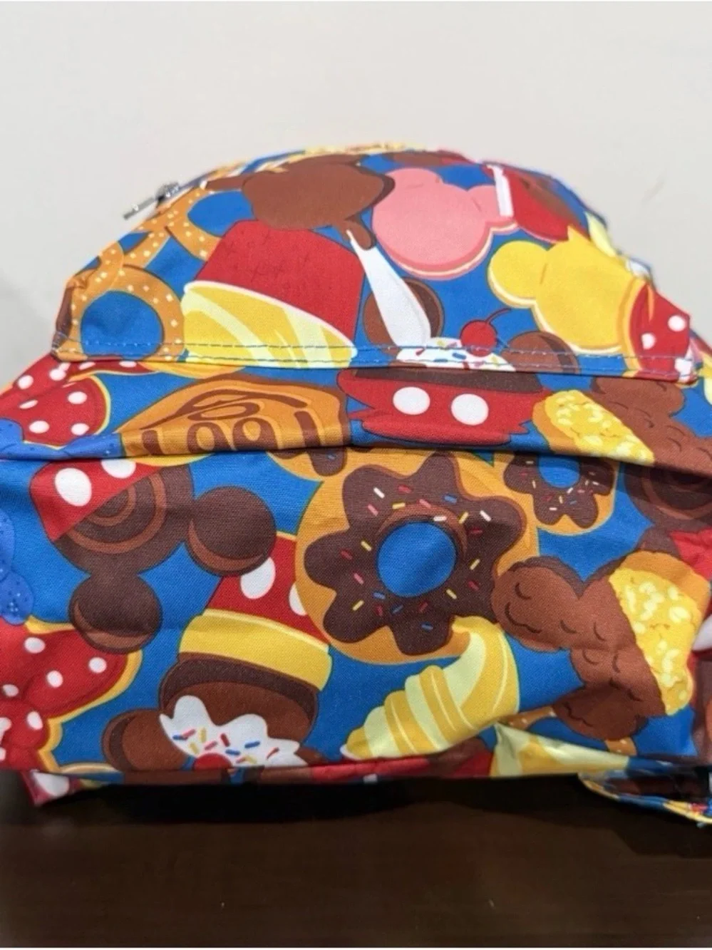 NEW Disney Parks Mickey Food Icons Snacks Treats Full Size Backpack